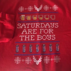 Saturdays are for the boys holiday sweatshirt